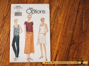 Vogue9629(1997) Misses' Top, Skirt & Pants