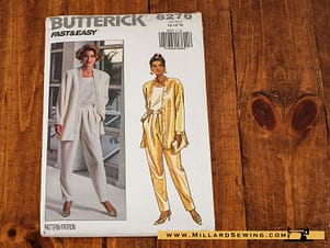 Butterick 6276 (1992) Misses' Evening Separates, Jacket & Pants