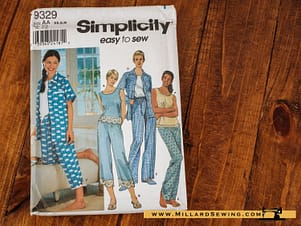 Pajamas, Pattern 9329 by Simplicity