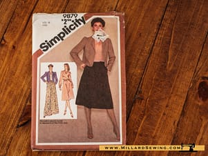 Simplicity9879(1980) Misses' Skirt, Blouse & Lined Jacket