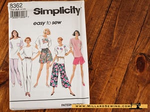 Simplicity 8362 (1993) Misses' Split Skirt, Pants & Top