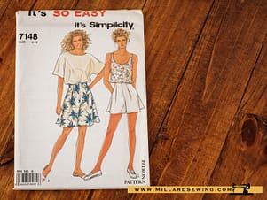 Simplicity7148(1990) It's So Easy Misses' Shorts & Top