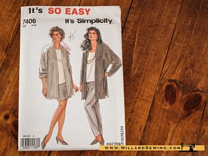Simplicity 7406 (1991) Misses Pull-On Pants, Skirt & Jacket