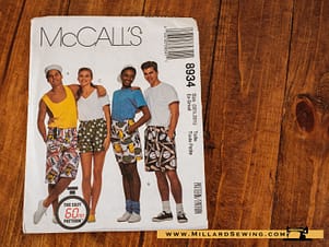 Box Shorts in Three Lengths Pattern 8934 by McCall's