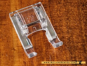 Open Toe Satin Stitch Foot (F2) for Elna and Janome Sewing Machines