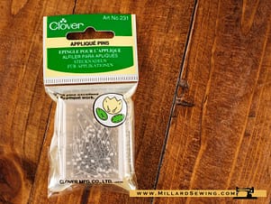 Pins, Glass Head for Appliqué by Clover