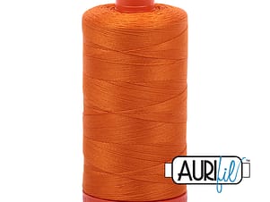 50wt Cotton Thread in 1133 Bright Orange by Aurifil