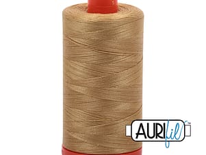 50wt Cotton Thread in 2920 Light Brass by Aurifil
