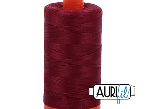 50wt Cotton Thread in 2460 Dark Carmine Red by Aurifil