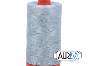 50wt Cotton Thread in 2847 Bright Grey Blue by Aurifil