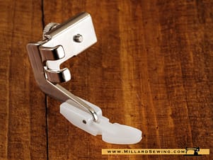 Zipper Foot, Non Stick, Hinged, Adjustable for Singer Slant Needle Sewing Machines