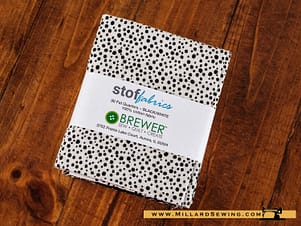 Cotton Fabric, Fat Quarter Bundle, Black/White by Stof Fabrics