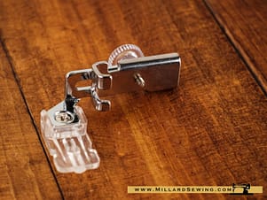 Zipper Foot, Concealed, Adjustable for Singer Slant Needle Sewing Machines