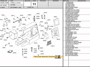 Control Panel Assembly for Singer Model 7430