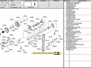 Upper Shaft with Clutch Encoder for Singer 7430 Sewing Machines