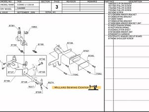 Bobbin Winder, Complete Assembly for Singer 7000 Class Sewing Machines