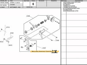 Tension Release Lever for Singer 7430 Sewing Machines