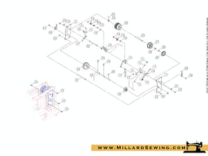 Bracket, Cam Shaft for Singer 3333 & 3342 Sewing Machines