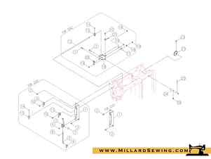 Bar, Buttonholer Bar Assembly for Singer 3333 & 3342 Sewing Machines