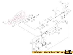 Belt Adjusting Plate Assembly for Singer 3333 & 3342 Sewing Machines