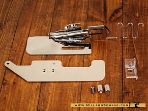 Tape Binder and Foot with Guide for Elna Coverstitch Machines