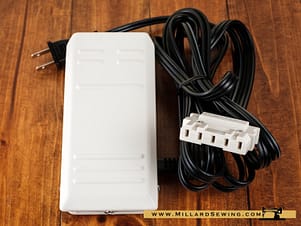 Foot Control, Metal with 5 Blade Plug for Elna, Janome/New Home, & Kenmore Sewing Machines