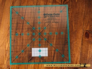 Ruler, 10.5"x10.5" Square, Lori Holt Trim It Collection by Riley Blake Designs