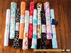 Cotton Fabric, Fat Quarter Single, Assorted Flannel Prints by Fabric Editions