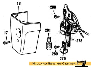Light Socket for Brother XL & XR Series Sewing Machines