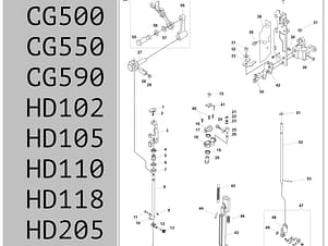 Bed Cover for Singer CG590 Sewing Machines
