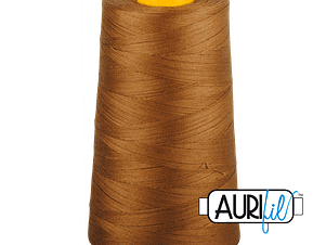 40wt 3ply Cotton Thread in 2372 Dark Antique Gold in a 3280yd Cone by Aurifil