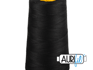 40wt 3ply Cotton Thread in 2692 Black in a 3280yd Cone by Aurifil