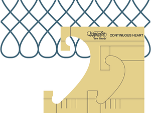 Quilting Template Set, Continuous Heart Border 2 Piece Set by Westalee Design