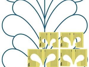 Quilting Template Set, Feather 4 Piece Set by Westalee Design