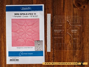 Quilting Template, Spin-E-Fex #11, Mini by Westalee Design