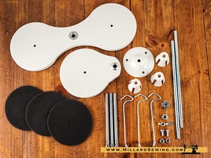 Thread Stand, 3 Spool, Industrial Table Mount Style