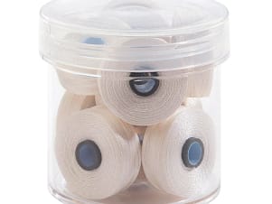 Pre-Wound Bobbins, M Class, Magna-Glide Delights 40wt Trilobal Polyester Thread in 10WG1 Linen by FilTec (10 Pack)