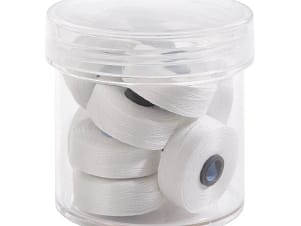 Pre-Wound Bobbins, M Class, Magna-Quilt 50wt Cotton in 10000 White by FilTec (10 Pack)