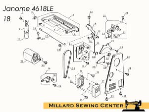 Lamp Assembly for Janome 4618 Limited Edition Sewing Machine