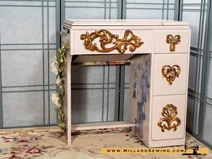 Sewing Machine Cabinet For Flat Bed Machines, Model 65 By Singer