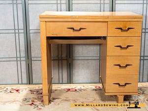 Sewing Machine Cabinet For Flat Bed, Long Machines, by Necchi