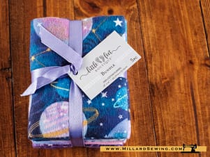 Cotton Fabric, Fat Quarter Bundle, Celestial by Little Feet Boutique