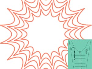Quilting Template, Spin an Echo #13 by Westalee Design