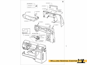 Rear Cover for Husqvarna Viking Designer I Sewing Machines
