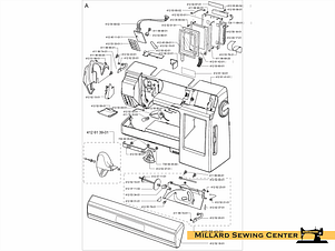 Ribbon Cable, Left Side Buttons for Husqvarna Viking Designer I Sewing Machine