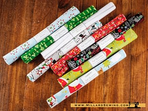 Cotton Fabric, Fat Quarter Single, Assorted Holiday Prints by Fabric Editions