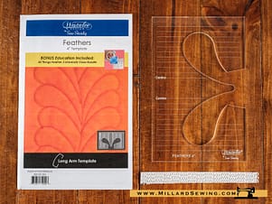 Quilting Template, Feather, 4" by Westalee Design