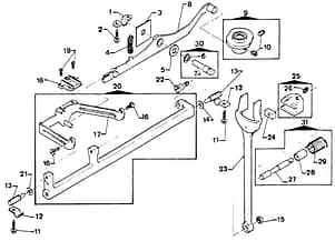 Feed Fork Connection for Singer 4832 Sewing Machine