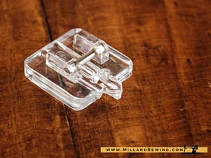 Zipper Foot, Invisible (Clear) for Most Models Husqvarna Viking Sewing Machines