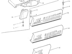 Hinge, Top Cover for Singer 9240
